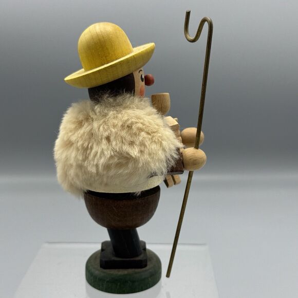 Straco Germany Shepherd with Lamb Wood Figurine Travel Souvenir Folk Art 5.5" T - Picture 4 of 10